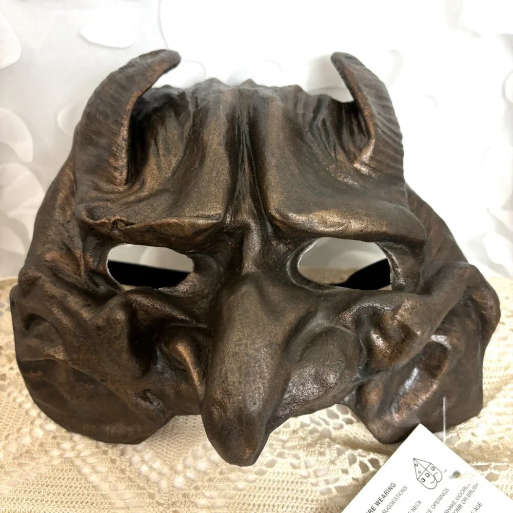 Cesar’ Vintage ’82 Collectible Bronze Latex Devil Half Mask